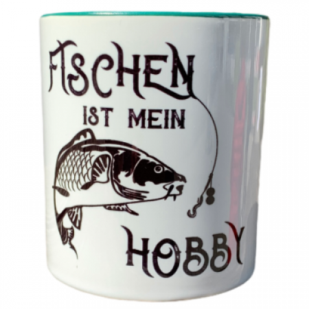 FISCHEN IST MEIN HOBBY Weiß/Grün Tasse